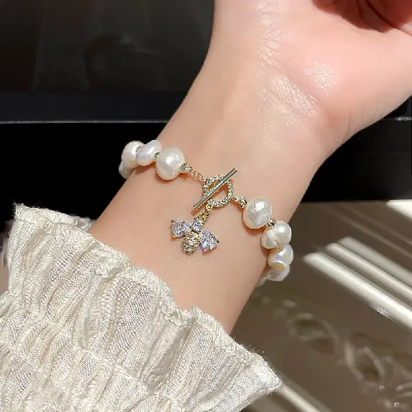 8# Bracelet-Bee Freshwater Pearl.,tkmbeautysupply.com