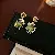 Wholesale Gold Electroplated Diamond Oval Butterfly Bracelet Supply - 14K real gold electroplated silver needle zircon round butterfly earrings