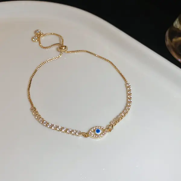 Zircon Oval Eye Bracelet,tkmbeautysupply.com