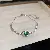 Diamond Wavy Geometric Bracelet Wholesale Supply Quality Assured - Green zircon square bracelet