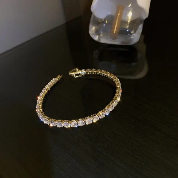 Square Zircon Clasp Bracelet,tkmbeautysupply.com