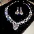 Medieval Vintage Diamond-encrusted Drop Earrings Necklace Light Luxury Niche Clavicle - 1# earring necklace-diamond simple water drop (set of two)