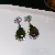 Medieval Vintage Diamond-encrusted Drop Earrings Necklace Light Luxury Niche Clavicle - 9# Silver Needle-Zircon Flower Water Drop