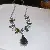 Medieval Vintage Diamond-encrusted Drop Earrings Necklace Light Luxury Niche Clavicle - 10# necklace - zircon leaves, wheat ears, flowers, water drops
