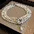 Medieval Vintage Diamond-encrusted Drop Earrings Necklace Light Luxury Niche Clavicle - 15# Necklace-Flower inlaid with diamonds, droplets of pearls, multi-layered (7mm)