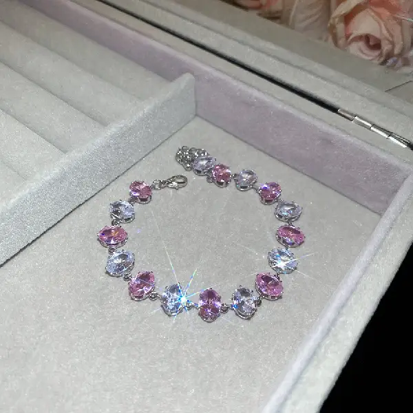 24# Bracelet-Zircon Oval,tkmbeautysupply.com