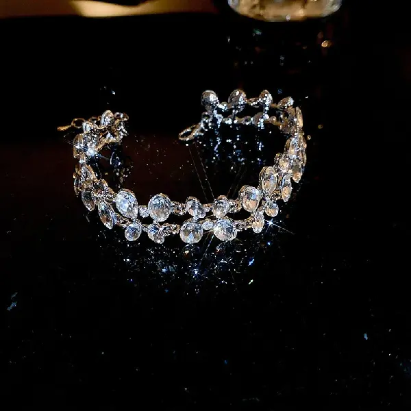 26# Bracelet-Diamond Oval Double Layer,tkmbeautysupply.com