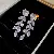 Medieval Vintage Diamond-encrusted Drop Earrings Necklace Light Luxury Niche Clavicle - 32 Silver Needle-Love Leaf Zircon Tassel