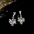 Medieval Vintage Diamond-encrusted Drop Earrings Necklace Light Luxury Niche Clavicle - 36# Silver Needle-Zircon Water Drop Flower