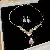 Medieval Vintage Diamond-encrusted Drop Earrings Necklace Light Luxury Niche Clavicle - 47# necklace earrings-water drop zircon set with diamonds (set of two)