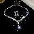 Medieval Vintage Diamond-encrusted Drop Earrings Necklace Light Luxury Niche Clavicle - 51# necklace earrings-copper zircon water drops (set of two)