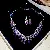 Medieval Vintage Diamond-encrusted Drop Earrings Necklace Light Luxury Niche Clavicle - 54# necklace earrings-diamond drop tassels (set of two)