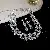 Medieval Vintage Diamond-encrusted Drop Earrings Necklace Light Luxury Niche Clavicle - 56# necklace earrings-diamond and pearl (set of two)