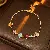 Real Gold Electroplated Colorful Zircon Flower Bracelet,able Commuting, Versatile And - Bracelet-color (real gold plating)