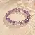 Artificial Crystal Tiger Eye Garnet Bracelet, Chinese, Versatile Light Luxury, - 1# amethyst beaded bracelet 0.8mm (exquisite gift box)