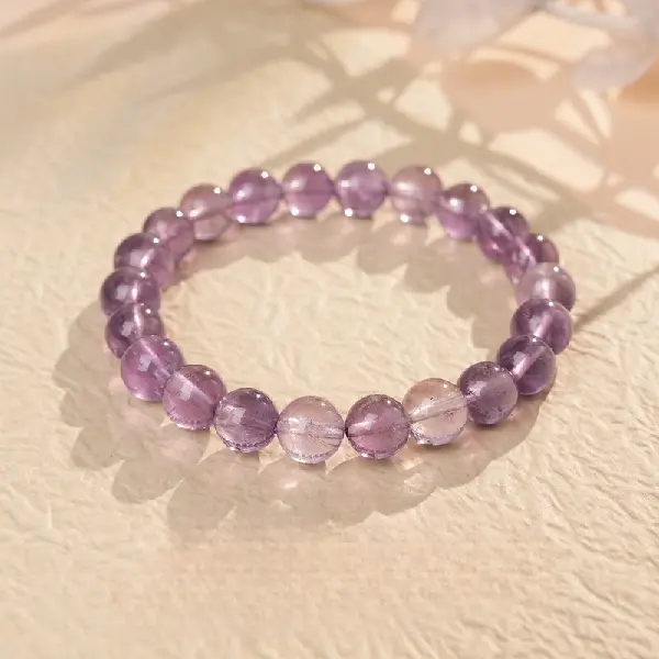 1# amethyst beaded bracelet 0.8mm (exquisite gift box),tkmbeautysupply.com