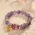 Artificial Crystal Tiger Eye Garnet Bracelet, Chinese, Versatile Light Luxury, - 2# Amethyst portrait fox bracelet 10mm (exquisite gift box)