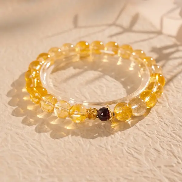 16# Citrine Agate Stone Flower Bracelet (Exquisite Gift Box),tkmbeautysupply.com