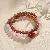 Artificial Crystal Tiger Eye Garnet Bracelet, Chinese, Versatile Light Luxury, - 18#\tNatural Purple Lithium Gray Cook Double Circle Bracelet (Exquisite Gift Box)