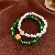 Artificial Crystal Tiger Eye Garnet Bracelet, Chinese, Versatile Light Luxury, - 1# Bracelet-Green-Flower (set of two)