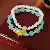 Artificial Crystal Tiger Eye Garnet Bracelet, Chinese, Versatile Light Luxury, - 2# Bracelet-Blue-Flower (set of two)