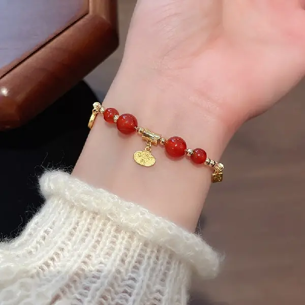 9# bracelet-gold-red,tkmbeautysupply.com