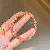 Artificial Crystal Tiger Eye Garnet Bracelet, Chinese, Versatile Light Luxury, - 12# bracelet-pink