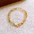 Artificial Crystal Tiger Eye Garnet Bracelet, Chinese, Versatile Light Luxury, - 13# bracelet-gold-yellow-small fish