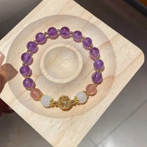 18# bracelet-gold-purple,tkmbeautysupply.com